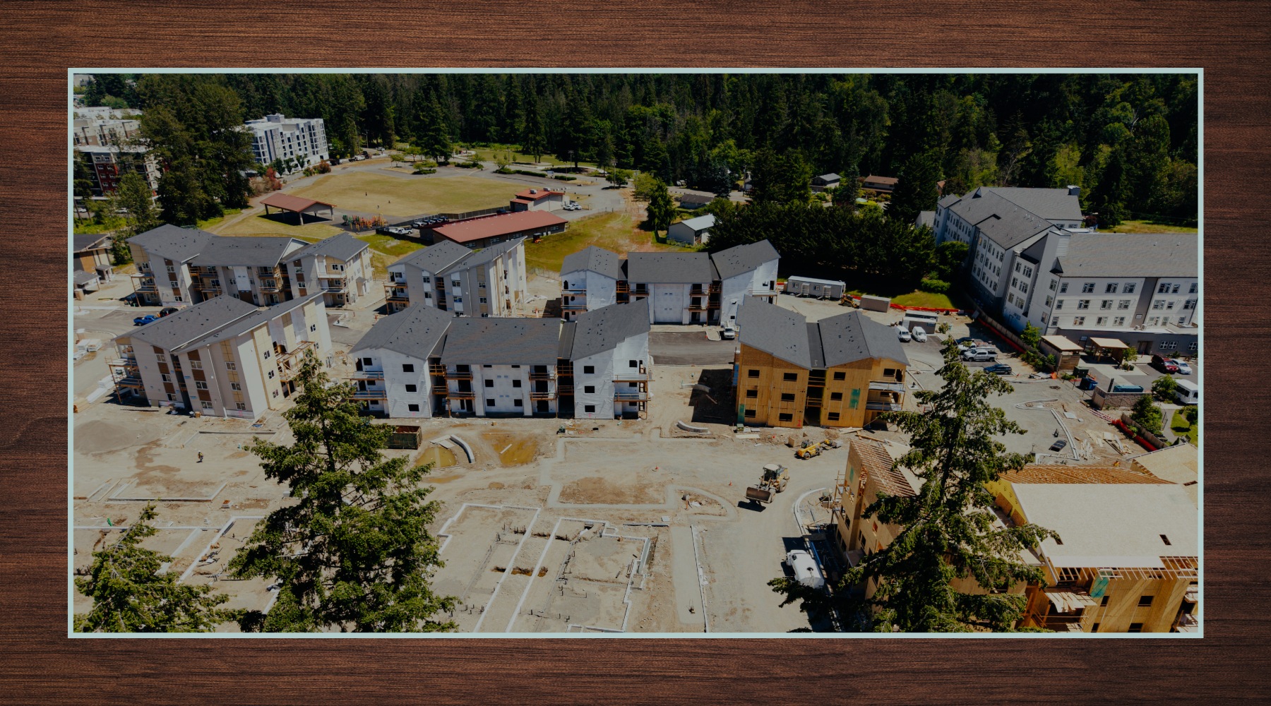 Apartment buildings being built