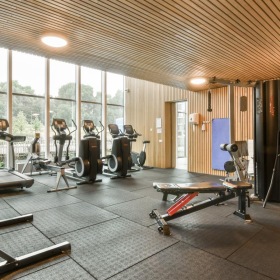 gym with exercise equipment