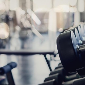 a close-up of a dumbbell